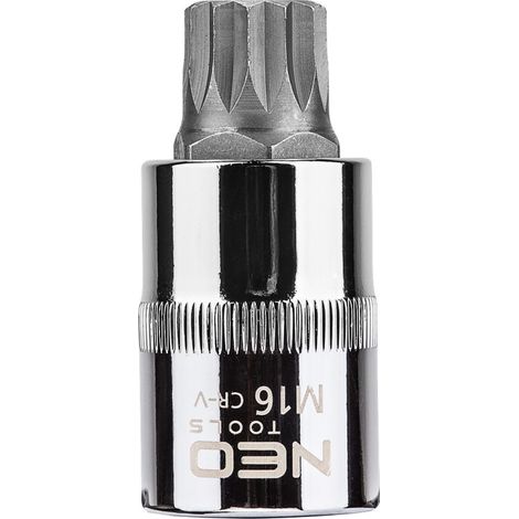 Embout cannelé sur douille de 1/2", M16 x 55 mm (1/2)