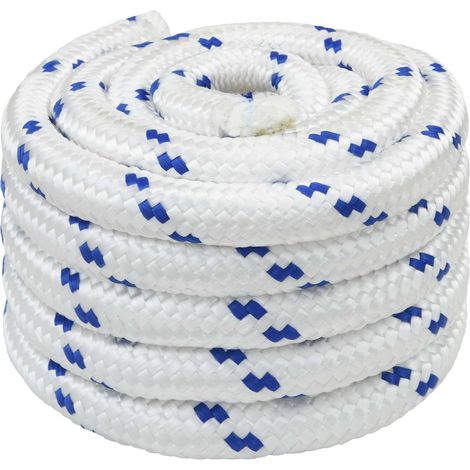 Cuerda multiusos 30 mm 5 m Blanco y Azul PP 5400 kg Carga máx. vidaXL (1/5)