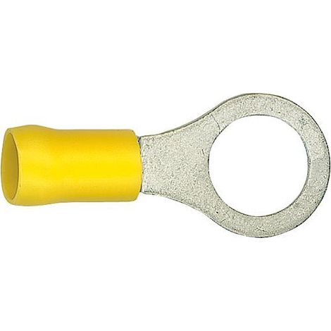 Cosse de cable en forme de bague isolee, 5,5 mm², 8,4 mm Couleur jaune, emballage : 100 pcs
