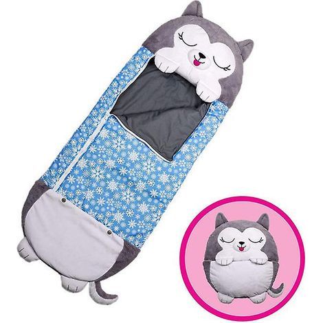 bleu Oreiller Pliant Pour Sac De Couchage, 2 En 1, Sac De Couchage Anti-coup De Pied Pour Enfants (1/4)