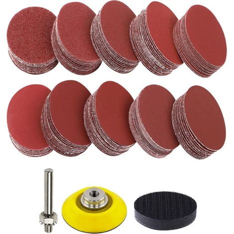 Disques Abrasifs 103 Pièces Kit de Tampons pour Disques de Ponçage Disque Abrasif pour Perceuse Ponçage de Tampons en Papier de Polissage Set Disques de Ponçage pour Meulage Polissage (1/5)