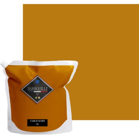 Peinture acrylique mat murs et plafonds 5L Jaune Moutarde Caravanes
