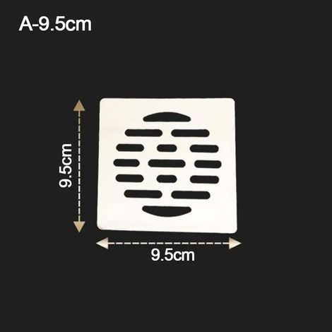 (A-9.5cm)Square Floor Drain Cover no rust convenient Sink Strainer Stainless steel Shower Drain Hole Filter Bathroom Hardware Parts (1/4)