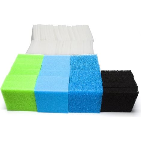 Compatible Eponges Filtres Fins et Carbone et Grossier et Nitrate et Poly Ensemble Convient pour Le Jumbo/BioFlow 8.0/ XL (Paquet de 74) (1/3)