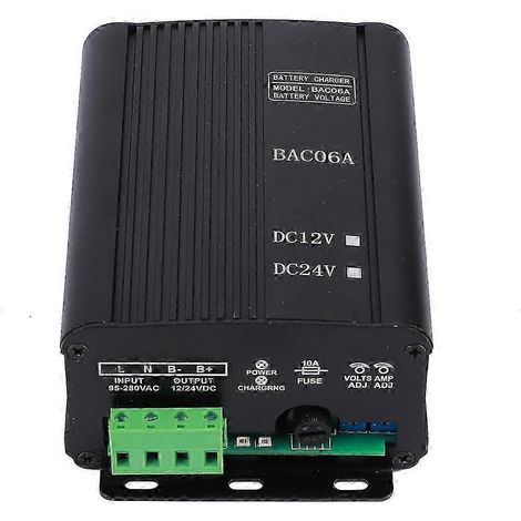Chargeur de batterie BAC06A pour groupe électrogène diesel, alimentation de secours 24V, charge flottante, bloc d'alimentation, chargeur automatique (1/5)