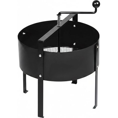Tamis de jardin vertical avec manivelle ergonomique 56 x 40 cm usage facile finition robuste en acier noir (1/3)