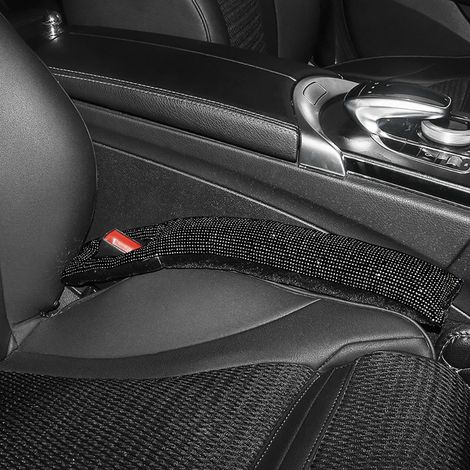 (Noir) Bande de remplissage pour espace entre les sièges de voiture, bouchon de couture latérale, bande anti-fuite, accessoire intérieur de voiture (1/5)