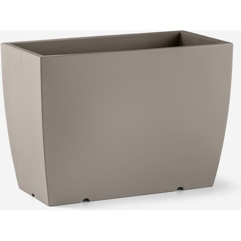 Fioriera rettangolare in polietilene per esterno Gaia 60 - Beige (1/4)