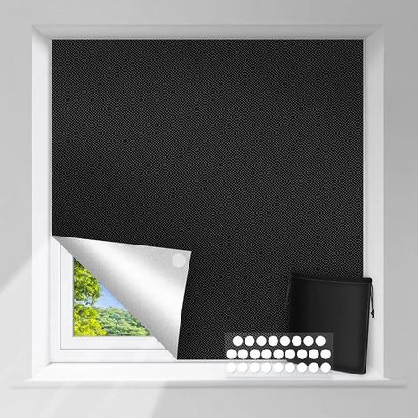 Rideau - 150 x 240 cm - Tissu Occultant - Rideaux Occultants - Tissu Occultant Portable - Avec 20 Velcro - Rideaux Occultants Temporaires (1/5)