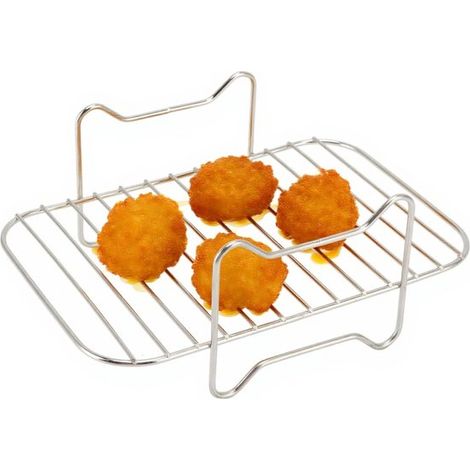 Rejilla para freidora de aire，freidora de acero inoxidable，rejilla para cocinar，accesorios para freidora de aire，apto para Ninja Foodi DZ201 401