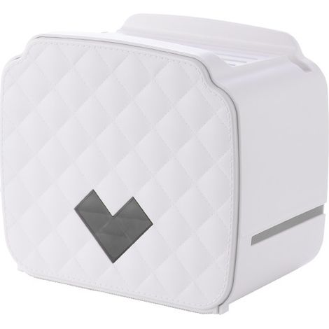 Toilet Paper Holder, Wall-Mounted Toilet Paper Holder, Waterproof/Dustproof Paper Dispenser And Roll HolderBathroom/Toilet (White) (1/5)