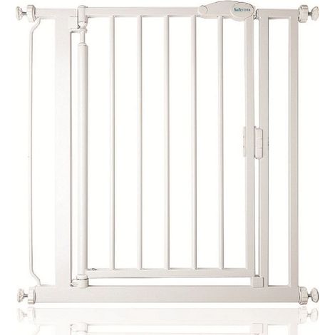 Safetots Barrière De Sécurité À Pression, Étroite, Barrière D'escalier Pour Bébé 68,5cm - 75cm, Couleur Blanc