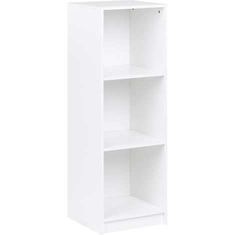 Estantería de 3 niveles librería estilo minimalista aglomerado 40 x 40 cm blanco Zehna