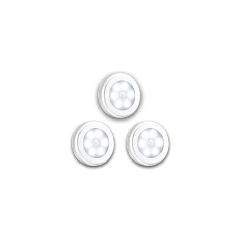 Bewegungsmelder-Leuchten, 3er-Set LED-Nachtlichter, batteriebetriebene Innenbeleuchtung mit Bewegungsmelder, Wandleuchten für Flur, Schlafzimmer, Küche - Crezuo