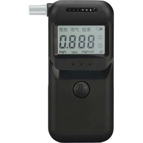 Alcootest numérique portable avec écran LCD, haute précision, 4 unités de commutation et 5 embouts buccaux. (1/5)