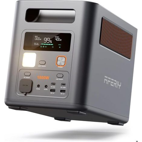 AFERIY P180PRO tragbare elektrische Station 1024 Wh, erweiterbar bis 5120 Wh, Solar-Generator mit 9 Ausgängen, mit APP (1/5)