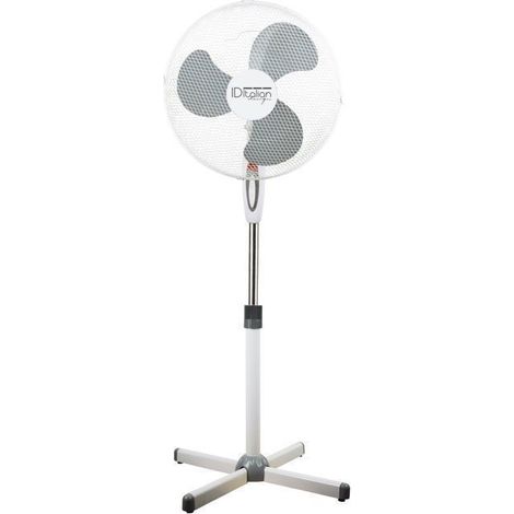 Ventilateur sur pied - ITALIAN DESIGN - 3 vitesses - Hauteur réglable 115-125 cm - 41 cm diamètre - 60 dB