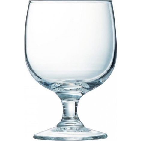 Lot de 12 verres à pied 190 ml en verre trempé empilables