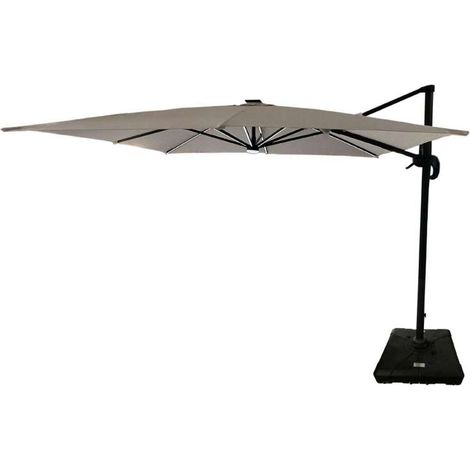 Domo Mea Ombrellone Esterno Ecru 3x3 m con Luci LED - Design Moderno