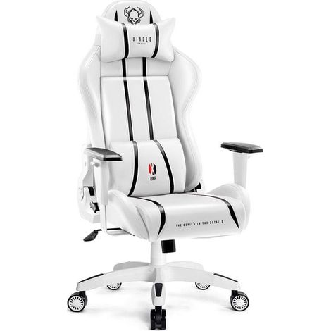 Chaise gaming Diablo X-One 2.0 Taille King: Blanche-Noire (1/3)