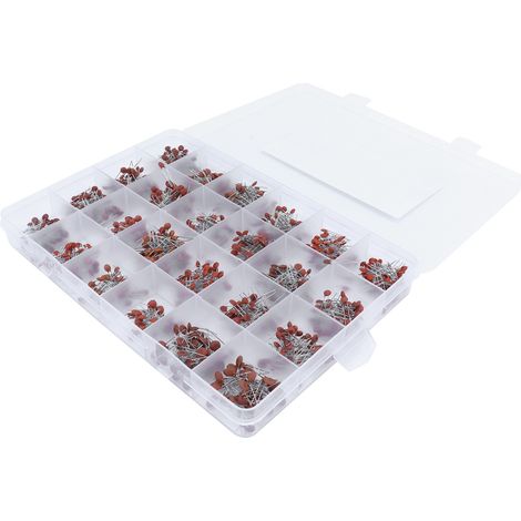 Set mit 960 Keramikkondensatoren (2 pF–0,1 µF), 24 Werte, für Elektronik-Bastelprojekte (1/5)