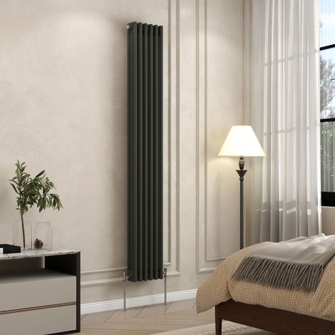 AVER-GROWTH 3 Column Traditional Cast Iron Style Radiator Anthracite 1800x290mm (1/5)