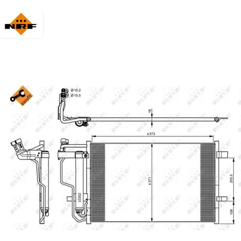 Condenseur, climatisation NRF 35922 MAZDA BBM461480C BBM461480D BBP261480A