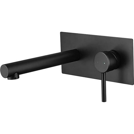 DERBUT Robinets de lavabo muraux pour Salle de Bain Robinet Mural pour lavabo de Salle de Bain Mitigeur de lavabo Robinets de Salle de Bain Mitigeur lavabo-Chrome-Spread (1/3)