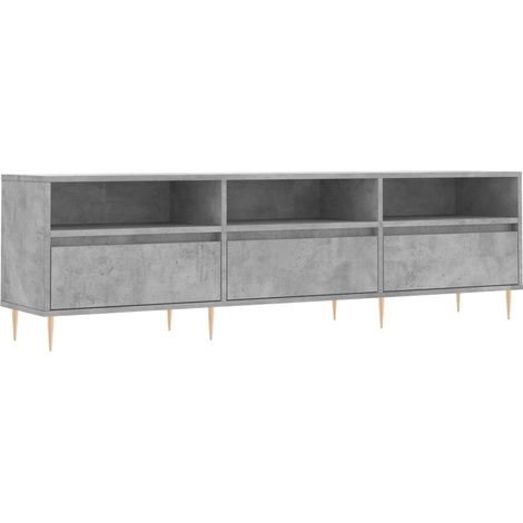 Mueble TV multimedia estantería para televisión buffet para televisión comedor salón dormitorio 150 x 30 x 44,5 cm madera contrachapada gris 020025973