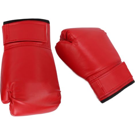 1 Paire de Gants de Boxe 10oz Rouge pour Adultes, Entraînement Muay Thai et Sanda