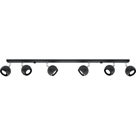 Plafón pestel 6 GU10 negro lumilo 04.324.48 (1/5)