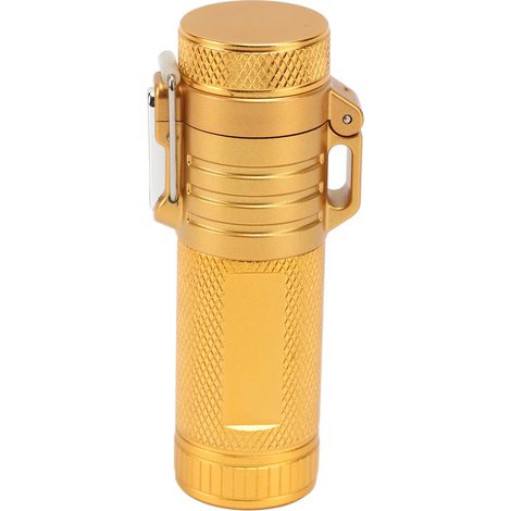 Briquet Électrique Étanche Double Arc Coupe-Vent Rechargeable 220mAh pour Camping Doré (1/5)