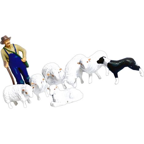 Statuette di animali da fattoria, modello in scala 1:87, statuetta in costume