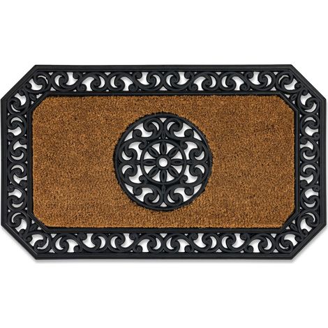 Paillasson extérieur et intérieur - 45 x 75 cm marron (1/4)