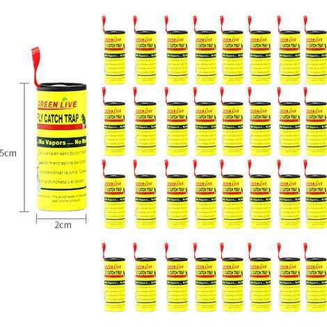 Rouleau anti-mouches puissant, papier tue-mouches, planche anti-mouches, médicament anti-mouches, piège à moustiques (33 pièces) (1/4)