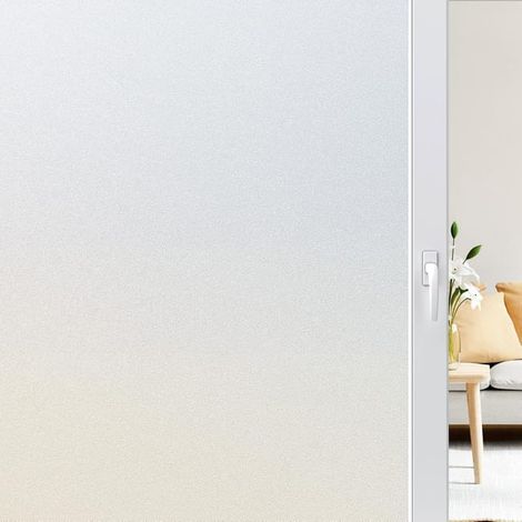 Film de fenêtre opaque givré pour porte en verre, sans colle, anti-UV, autocollant, pour la maison, la salle de bain, le bureau, 30 x 400 cm (SKU produit : 97016785  SKU Offre : mkh25.8.6-12) (1/5)
