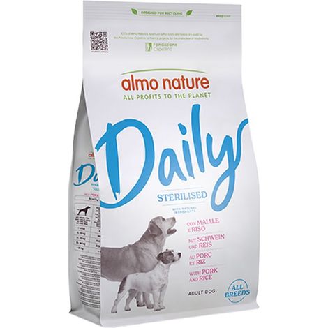 Almo Nature Cane Daily All Breeds Sterilised 12 kg Maiale e Riso
