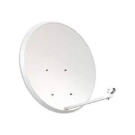 HDME Parabole Satellite Acier 65cm blanche avec support LNB idéal Astra Hotbird Eutelsat