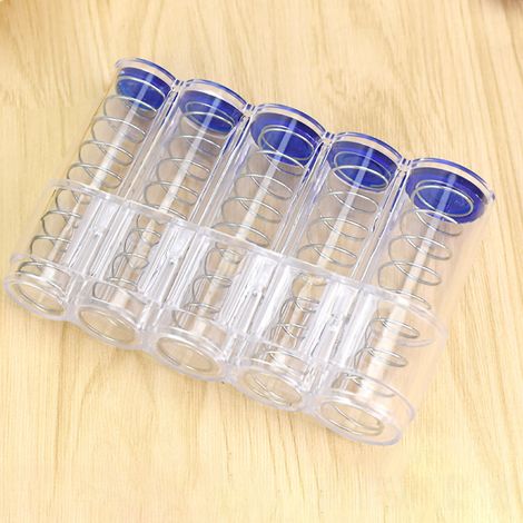 Distributeur de monnaie transparent, grande capacité, empilable multicouche, boîte à pièces de rangement pour bureau et banque. (1/5)