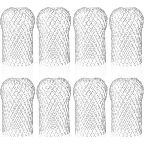 Lot de 8 Crapaudine de Gouttière en Aluminium, Filtres de Gouttière Flexible et Durable pour Maison Avant-toit Tuyau de Descente contre les Feuilles (1/4)