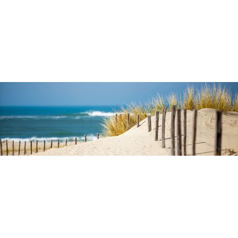 Tableau sur toile plage Salie sud 30x97 cm - Impression sur Toile Murale Décorative - Image imprimée en HD sur Toile - Toile sur Châssis en Bois FSC - Fabriqué en France (1/4)