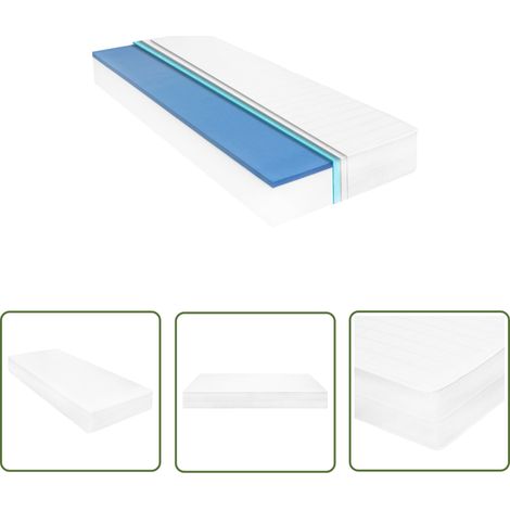 The Living Store Matratze 120 x 200 cm Viskoelastischer Memory-Schaum 18 cm - Matratze - Schaummatratze - Memory Foam Matratze - Doppelbett Matratze - Visco Elastische Matratze (1/5)
