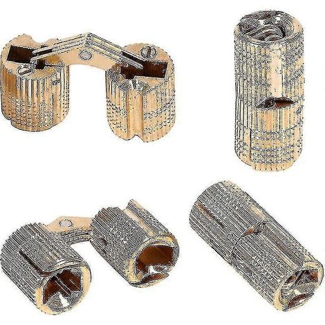 Zylinderscharniere, unsichtbare Scharniere, Messing-Fassscharniere für DIY-Schmuckkästchen, Handarbeiten (12 mm), 4 Stück (1/4)