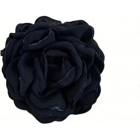 Ecarla Blumen-Stoffhaarspange Schwarz SP288CZ (1/5)