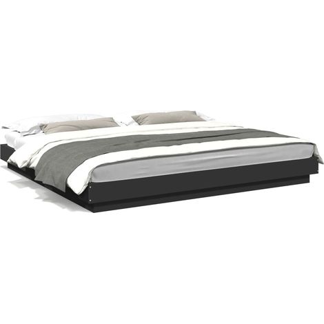 Maison Exclusive - Estructura cama con luces LED madera ingenierí (1/5)
