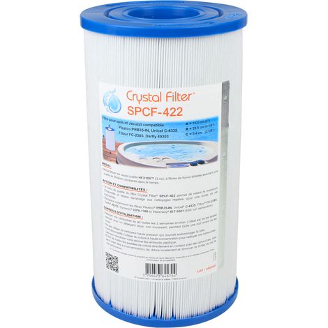 Filtre spa Crystal Filter® SPCF-422 compatible Pleatco PRB35-IN - Unicel C-4335 (1/5)