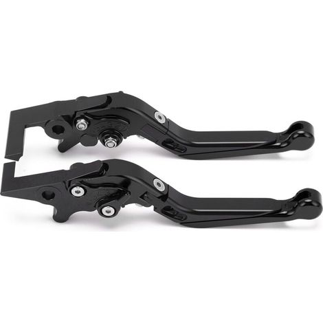 2 piezas de palancas de freno y embrague ajustables CNC para motocicleta, de aleación de aluminio, para ADV150 2019-2021, color negro (1/5)