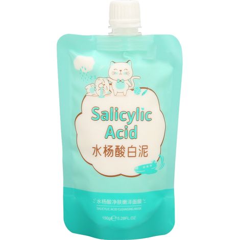 Masque visage à l'acide salicylique en crème glacée 150g - Nettoie en profondeur les pores, resserre les pores, élimine les points noirs, soin de la peau (1/5)