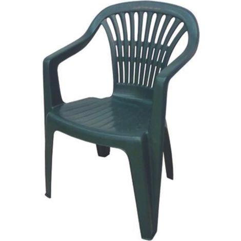 Sedia da Giardino in Resina Verde 56x54x80 cm Impilabile - Lyra Progarden (1/5)