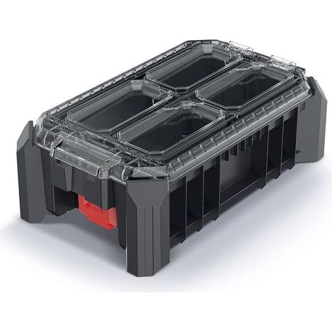 Kistenberg KMX MSX Valigetta Portautensili Modulare con 4 Scomparti e Divisori Rimovibili colore Nero